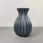 Small Fluted Plastic Flower Vase, 10 cm