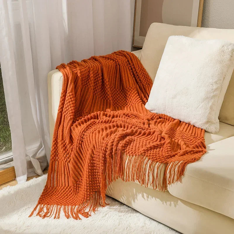 Nordic Style Chunky Knitted Blanket