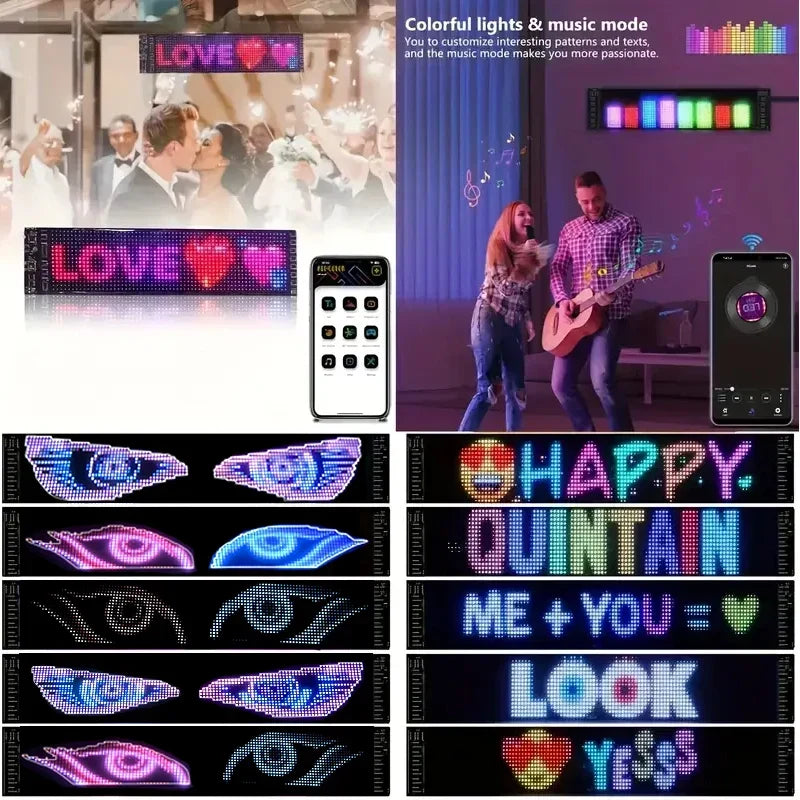Flexible RGB LED Message Sign, USB-Powered Display — product view 3