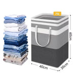 75L Waterproof Laundry Basket Foldable Fabric Clothes Hamper with Handles