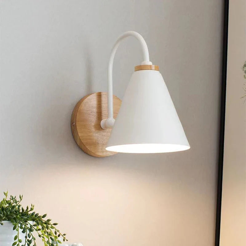Scandinavian Wood & Iron Wall Light