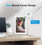 Acrylic Digital Photo Frame Portable IPS Display with Built-in Battery