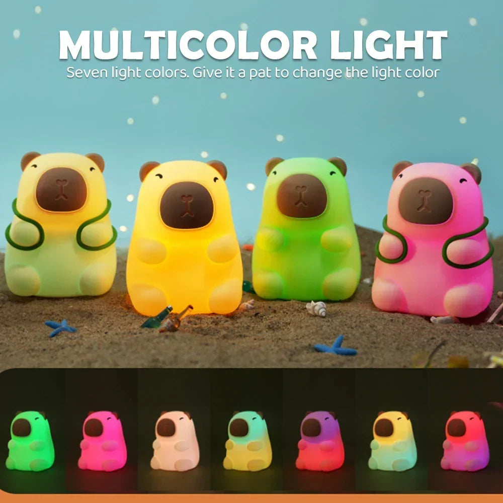 Rechargeable Capybara Silicone LED Night Light