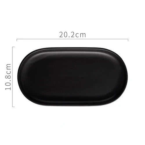 Marble Effect Ceramic Oval Storage Tray