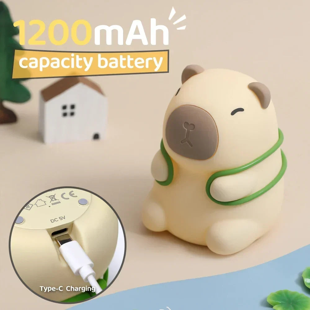 Rechargeable Capybara Silicone LED Night Light