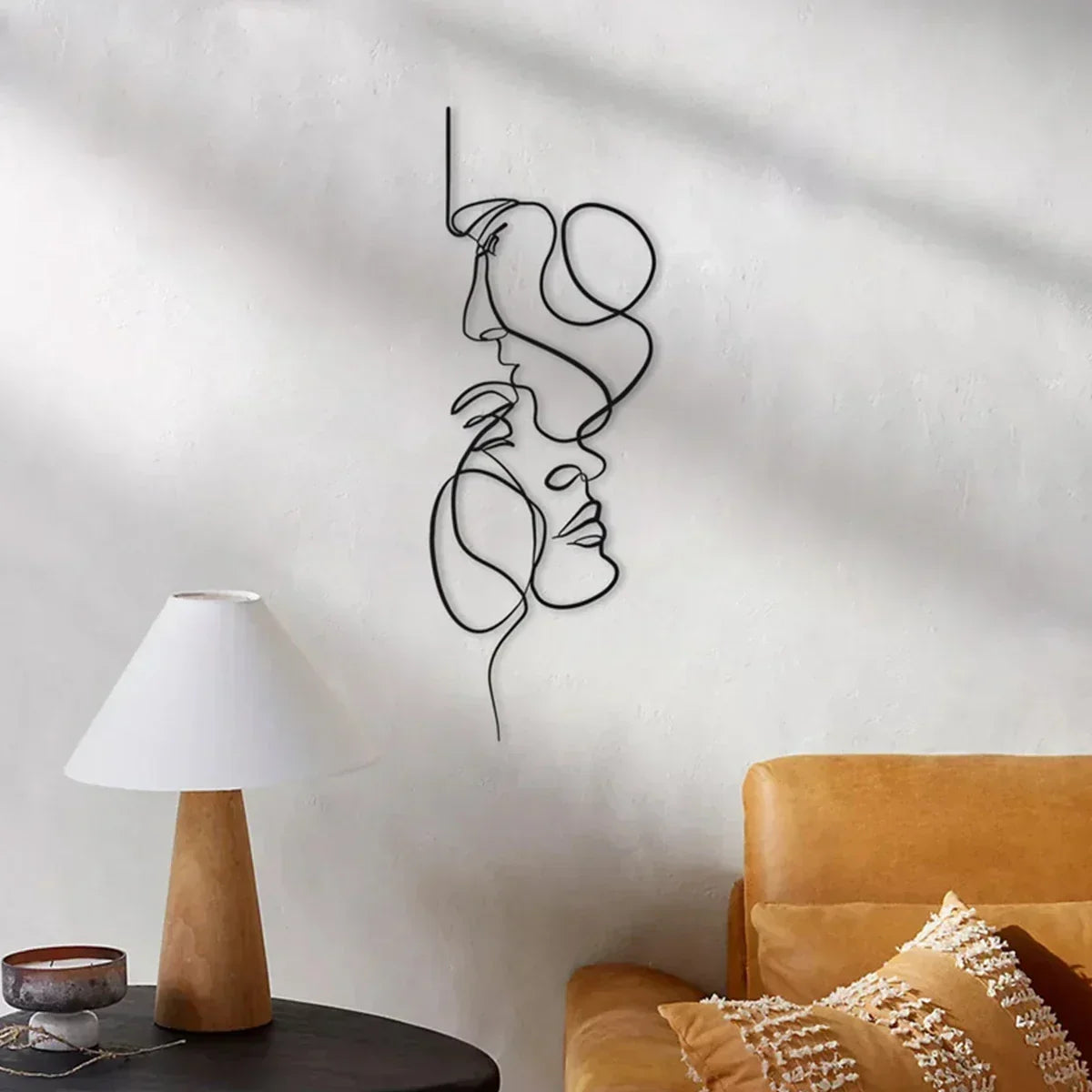 Abstract Face Metal Wall Art