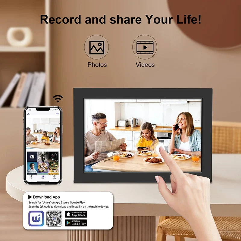 WiFi Digital Photo Frame IPS HD Touch Screen, 32GB