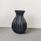 Small Fluted Plastic Flower Vase, 10 cm