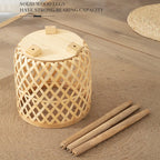 Woven Bamboo Plant Pot with Stand