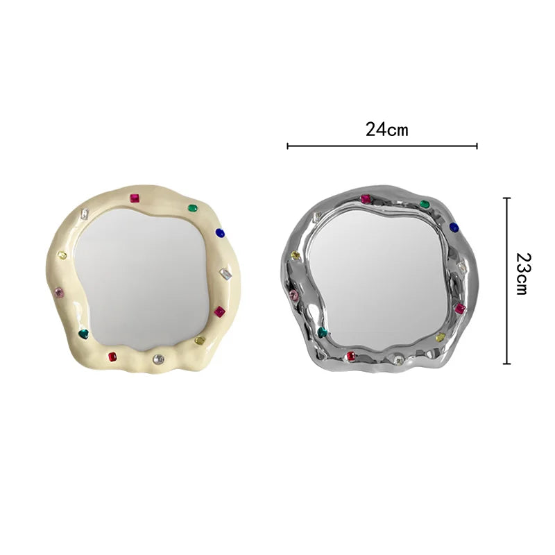 Decorative Stone Detail Ceramic Mirror