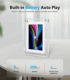 Acrylic Digital Photo Frame Portable IPS Display with Built-in Battery
