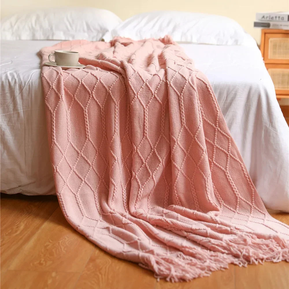 Nordic Style Chunky Knitted Blanket