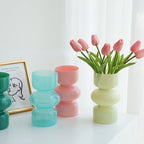 Coloured Glass Decorative Flower Vase