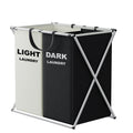 Multi-Section Laundry Hamper Foldable Clothes Basket with Compartments