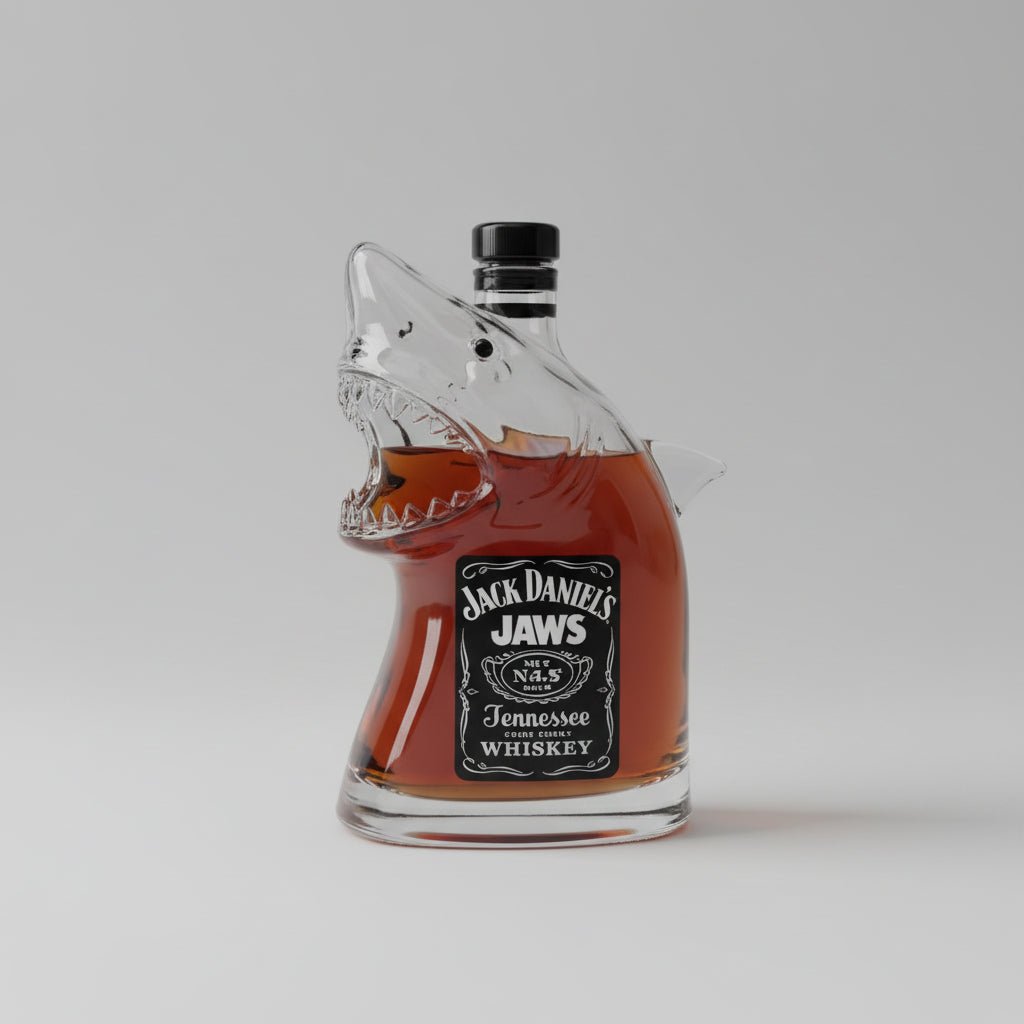 Shark-Shaped Glass Decanter for Home Bar Display — product view 2