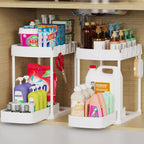 Under Sink Organiser Set 2 Pack Multi Purpose Storage Drawers