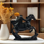 Headless Horseman Halloween Figurine, Resin Pumpkin Rider Decor - product view 7