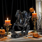 Headless Horseman Halloween Figurine, Resin Pumpkin Rider Decor - product view 4
