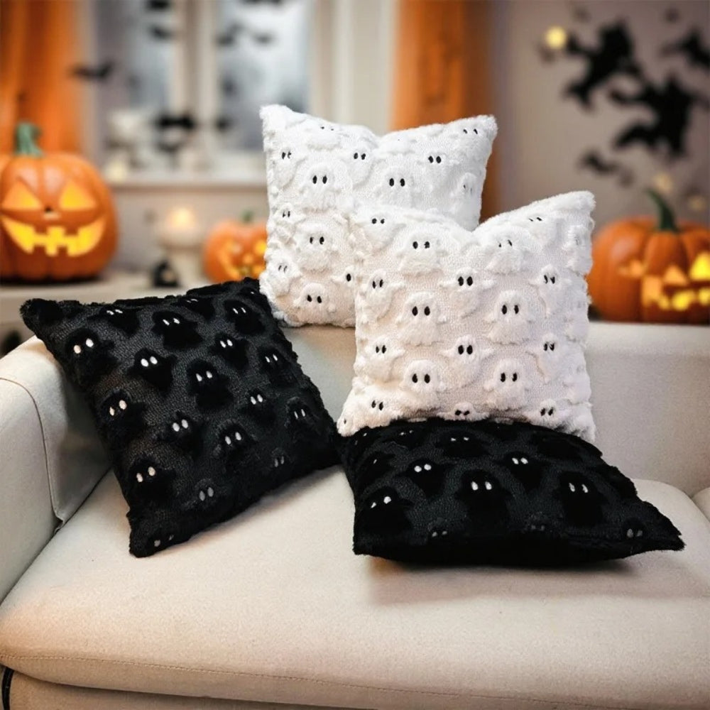 Plush Ghost Halloween Cushion Cover – image 3