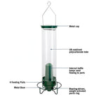 Bird Feeder Metal Squirrel Proof Hanging Outdoor Backyard Tube