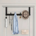 Over-the-Door Hook Rack, Stainless Steel 5-Hook Organiser - product view 4