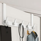 Over-the-Door Hook Rack, Stainless Steel 5-Hook Organiser - product view 1