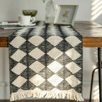 Diamond Woven Tassel Table Runner – image 3