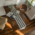 Diamond Woven Tassel Table Runner – image 4