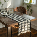 Diamond Woven Tassel Table Runner – image 5