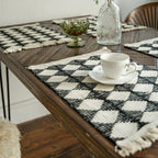 Diamond Woven Tassel Table Runner – image 7
