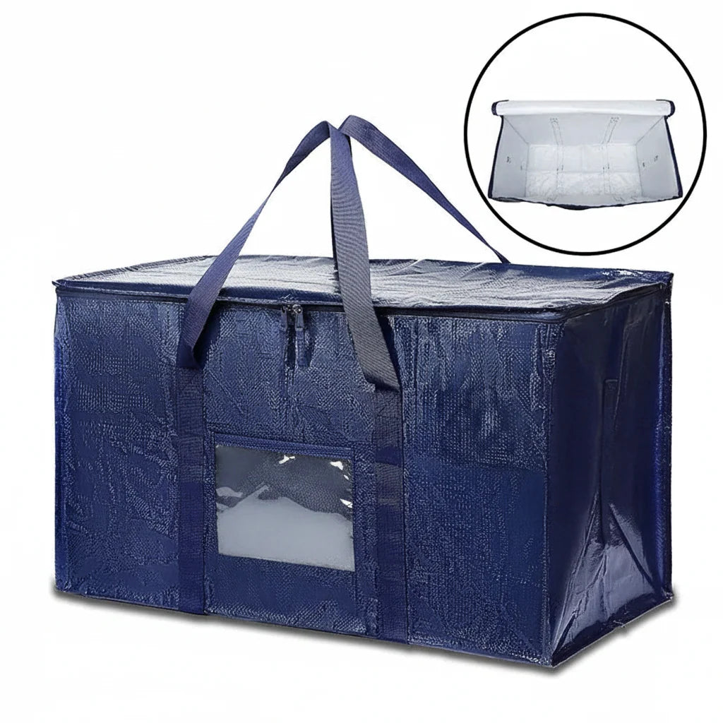 Storage Bags Heavy Duty Moving Tote Waterproof Zipper Organiser