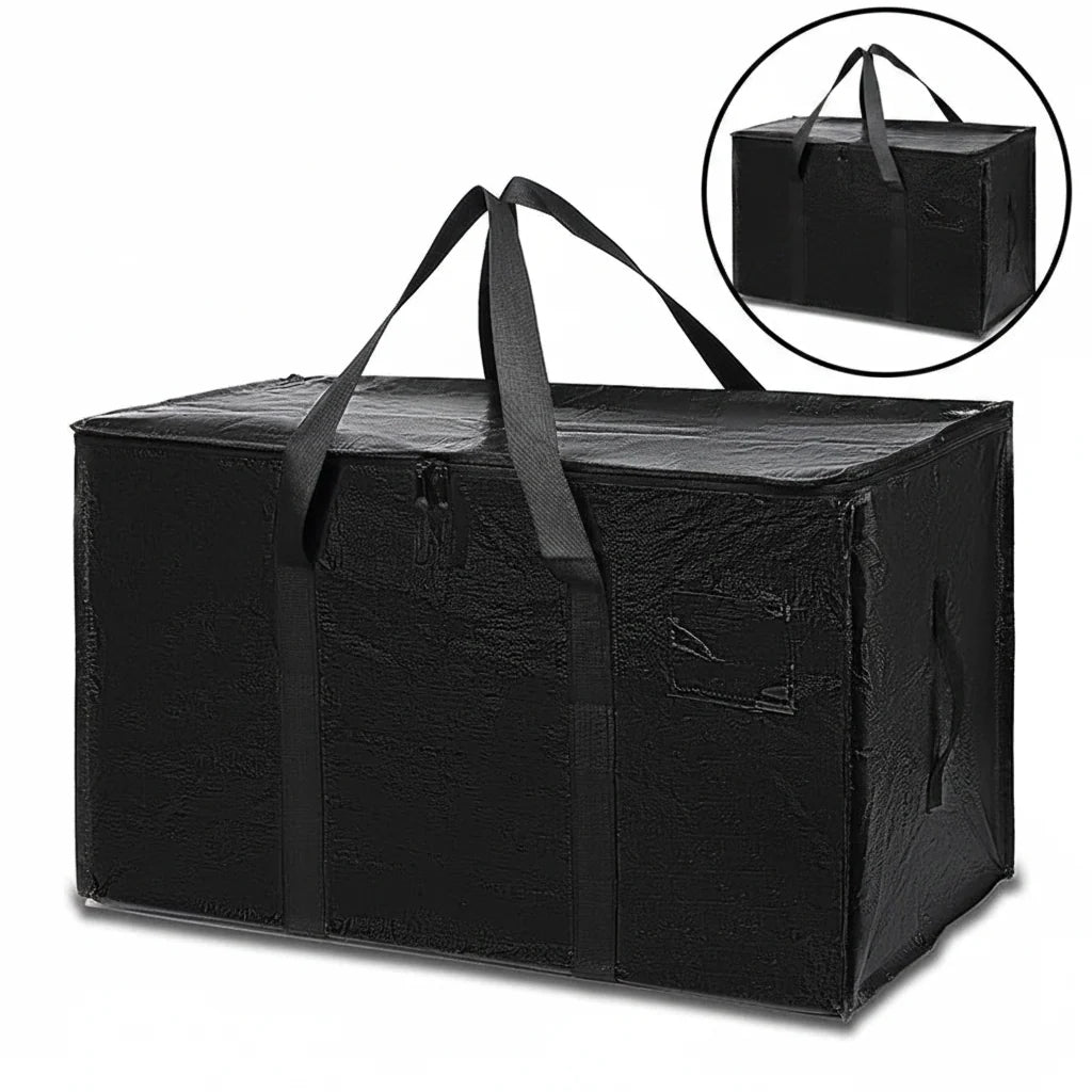 Storage Bags Heavy Duty Moving Tote Waterproof Zipper Organiser