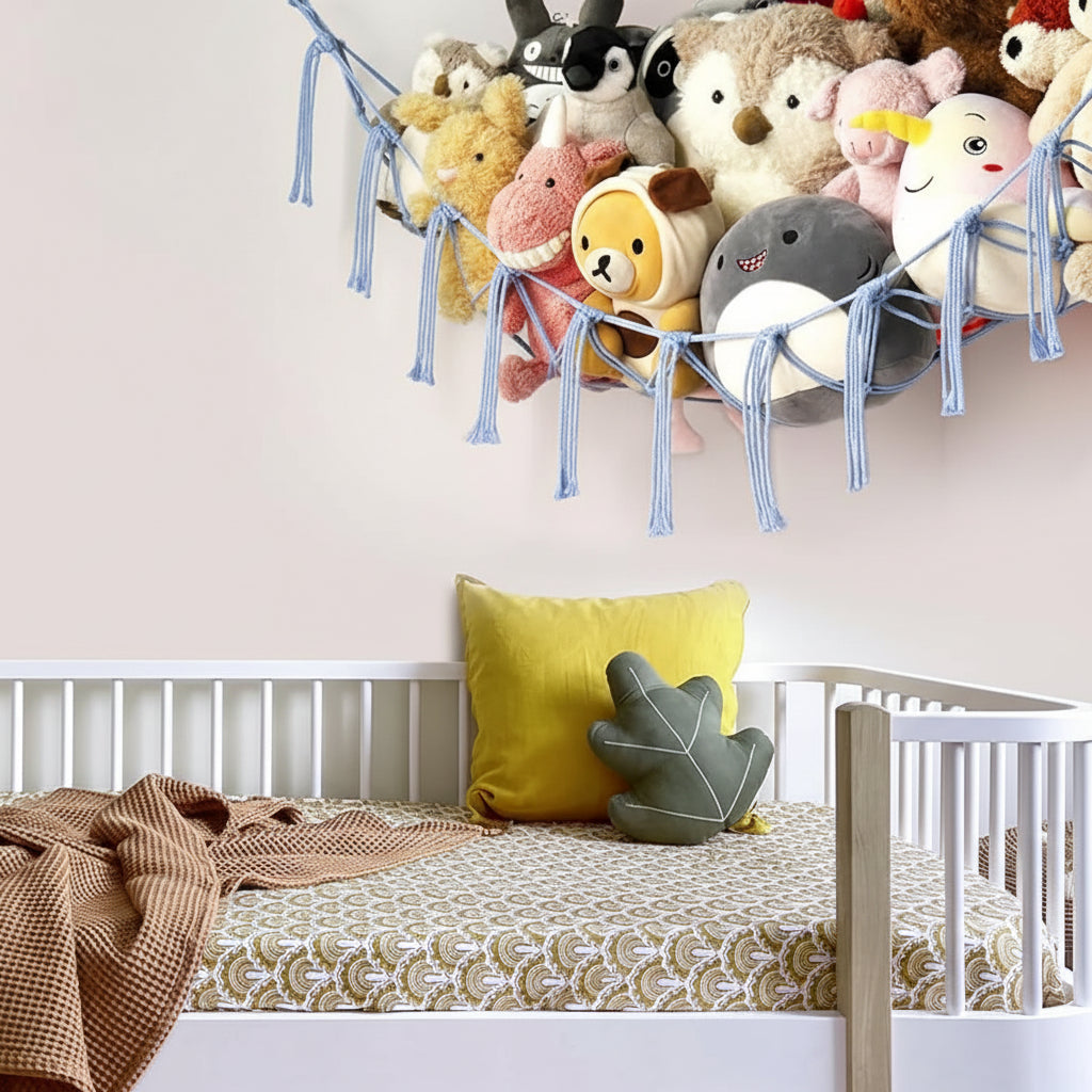 Hanging Toy Storage Hammock Macrame Organiser Stuffed Animals Decor