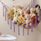 Hanging Toy Storage Hammock Macrame Organiser Stuffed Animals Decor