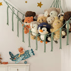 Hanging Toy Storage Hammock Macrame Organiser Stuffed Animals Decor