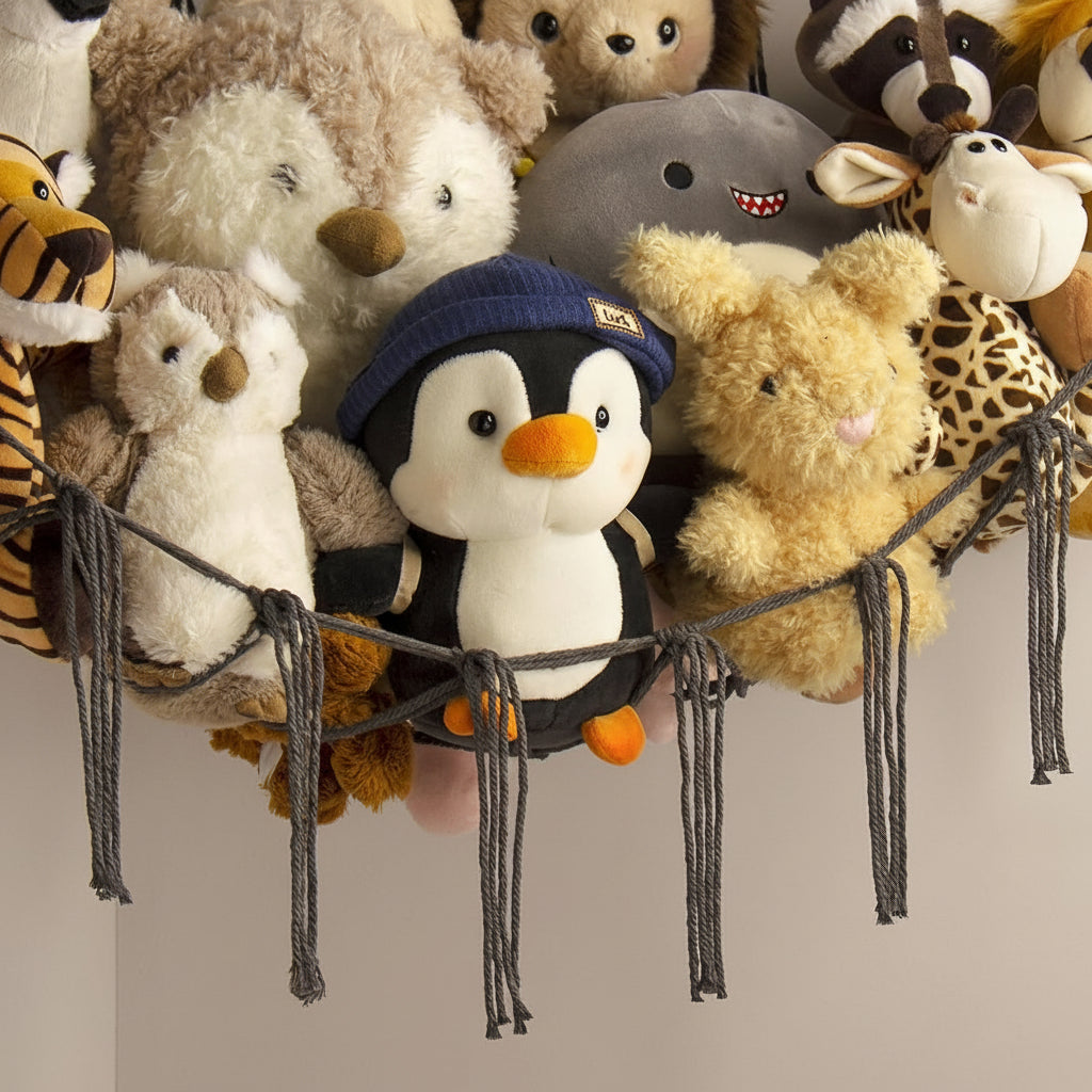 Hanging Toy Storage Hammock Macrame Organiser Stuffed Animals Decor