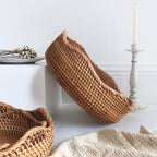 Handwoven Rattan Storage Basket, Natural Decorative Bowl - product view 5