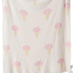 Ice Cream Pattern Knitted Throw Blanket - product view 6