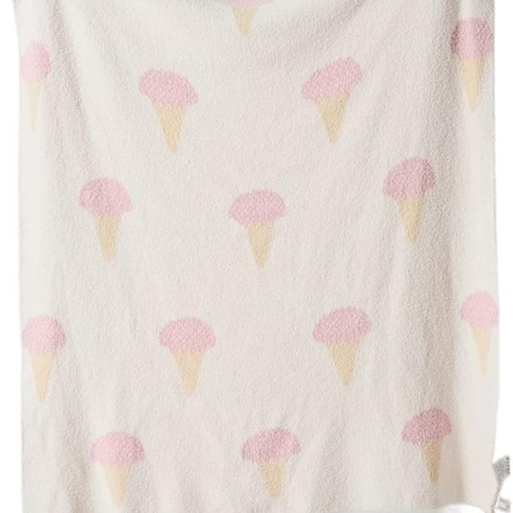 Ice Cream Pattern Knitted Throw Blanket - product view 6