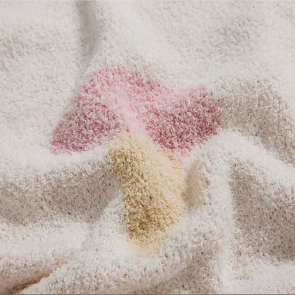 Ice Cream Pattern Knitted Throw Blanket - product view 4