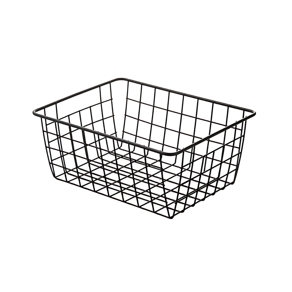Iron Wire Storage Basket with Carry Handles – image 1
