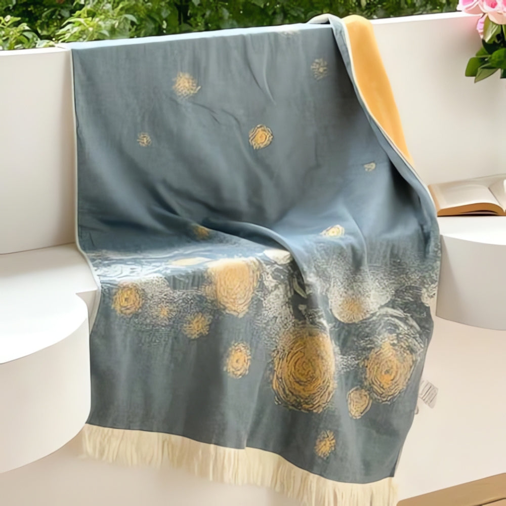 Patterned Cotton Bath Towel – image 1