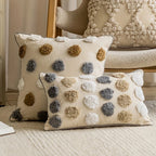 Tufted Polka Dot Cushion Cover with Piped Edges - product view 1