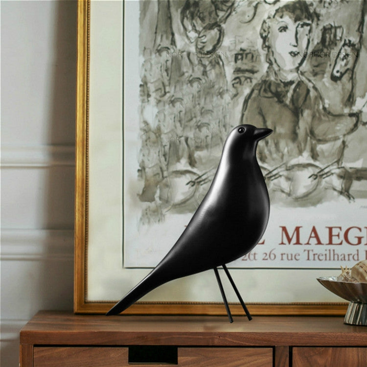 Black Resin Bird Ornament