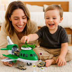 Toy Playset Airplane Vehicle Transport Kids Action Set