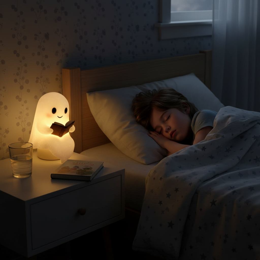 Ghost LED Night Light, Warm Bedside Decoration — product view 1
