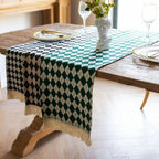 Chequered Tassel Table Runner – image 3