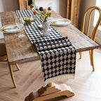 Chequered Tassel Table Runner – image 4