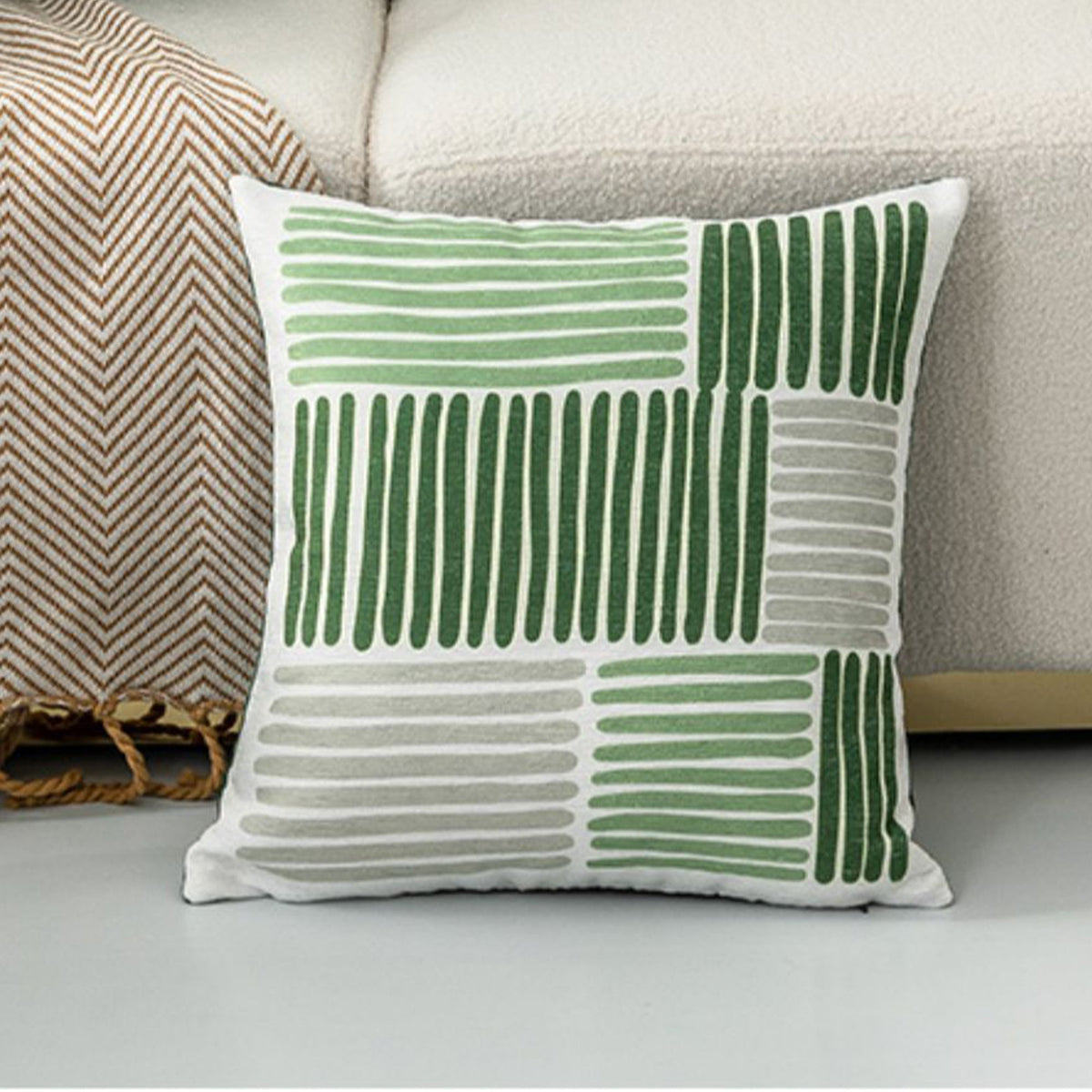 Textured Geometric Cushion Cover, 45.72 x 45.72 cm - product view 11
