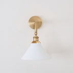 Brass Wall Sconce with Aluminium or Ceramic Shade - view 7